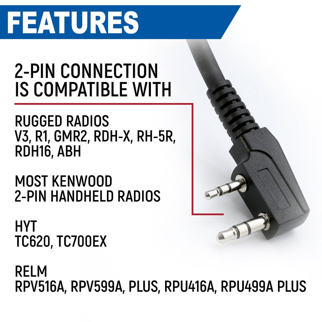 Rugged Radios Handheld Radios BUNDLE - Rugged GMR2 PLUS - GMRS / FRS Two Way Handheld Radio with Hand Mic