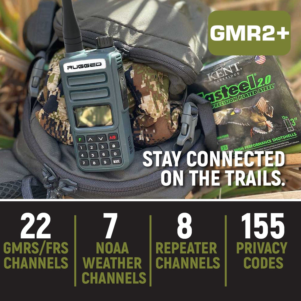 Rugged Radios Handheld Radios BUNDLE - Rugged GMR2 PLUS - GMRS / FRS Two Way Handheld Radio with Hand Mic