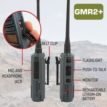 Load image into Gallery viewer, Rugged Radios Handheld Radios BUNDLE - Rugged GMR2 PLUS - GMRS / FRS Two Way Handheld Radio with Hand Mic