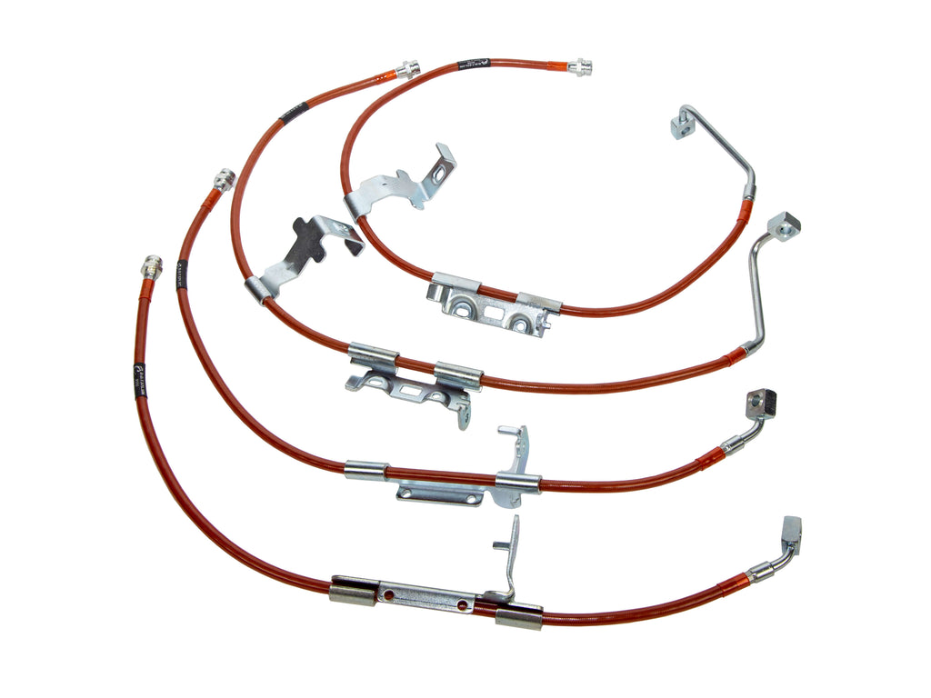 Rusty's Off Road Products Rusty's Brake Hoses - Stainless Steel Front and Rear Set - JL Wrangler