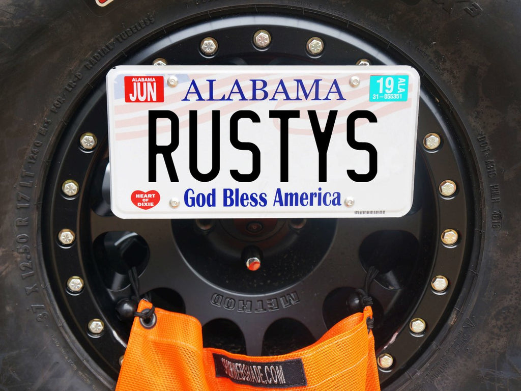 Rusty's Off Road Products Rusty's License Plate Relocation Bracket for JBJL6767 Tire Carrier - JL Wrangler