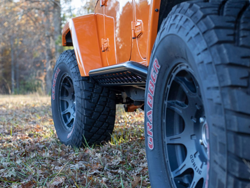 Rusty's Off Road Products Skid Plates Rusty's Rocker Armor with Skid Kicker Tube - '07-'18 JK Wrangler 4-Door