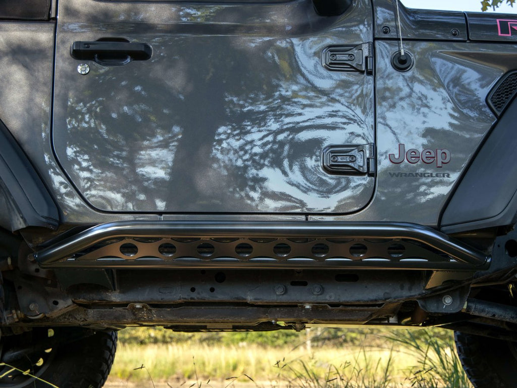 Rusty's Off Road Products Skid Plates Rusty's Rocker Armor with Kicker Tube - 2018-2023 JL Wrangler 2-Door