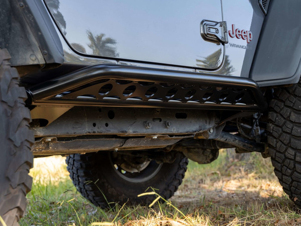 Rusty's Off Road Products Skid Plates Rusty's Rocker Armor with Kicker Tube - 2018-2023 JL Wrangler 2-Door