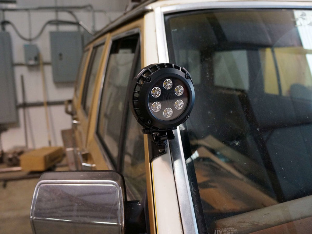Rusty's Off Road Products Rusty's Windshield Pillar Light Mounts - XJ Cherokee