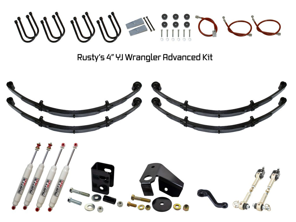Rusty's Off Road Products Rusty's YJ Wrangler 4" Advanced Kit