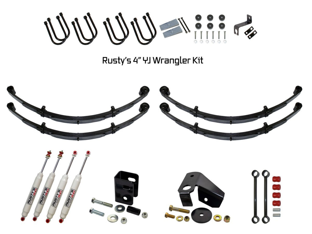 Rusty's Off Road Products Rusty's YJ Wrangler 4" Kit