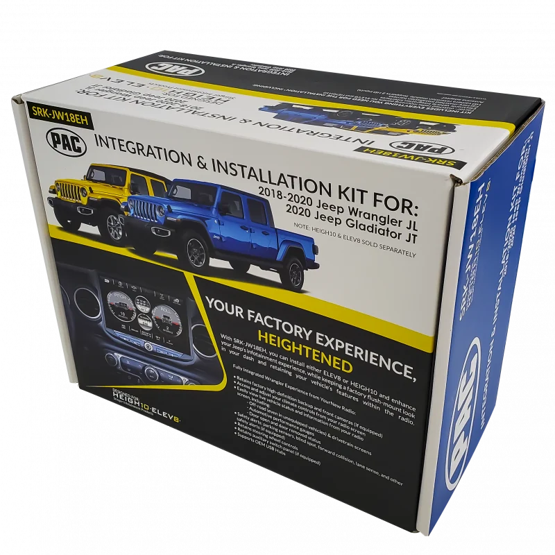 PAC SRK-JW18EH Stinger Heigh10 Radio Integration Kit for 18-23 Jeep JL (Kit only)- Clearance