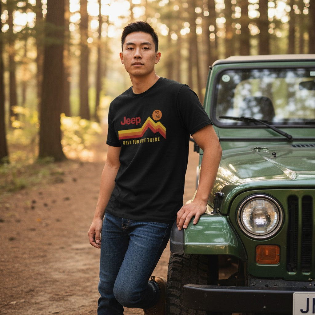Mens T-Shirt Jeep® Have Fun Out There Vintage