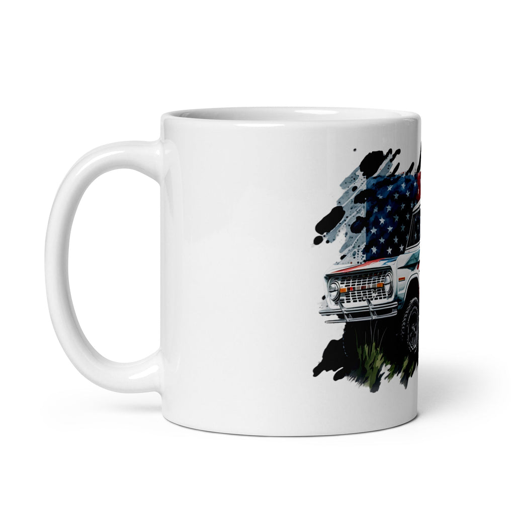 Offroad Trading Company Mug White Glossy Patriotic Ford Bronco Mug
