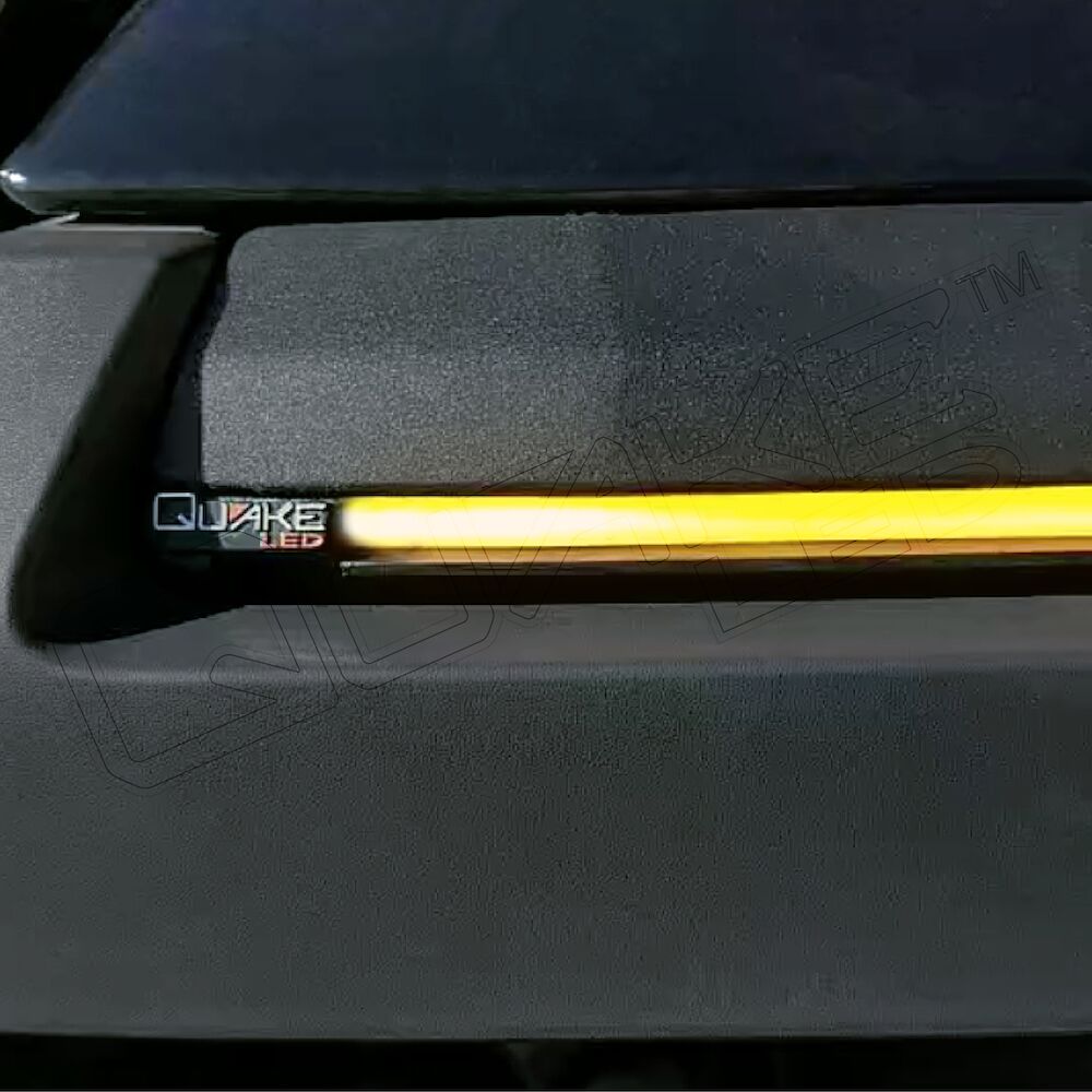Quake LED Turn Signal Light Jeep 95 X 425 Inch Retro Fit Slim Chop Kit DRL with Sequential Switchback - QTE992