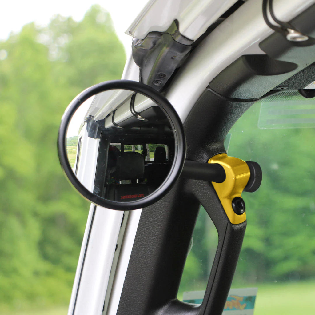 CMM Offroad Mirrors Ball Mount Delete (No Mounting point Ball) / yellow / 6" with 1" ball at the end Gladiator JT A-Pillar Side Mirrors with Base Mount Driver AND Passenger