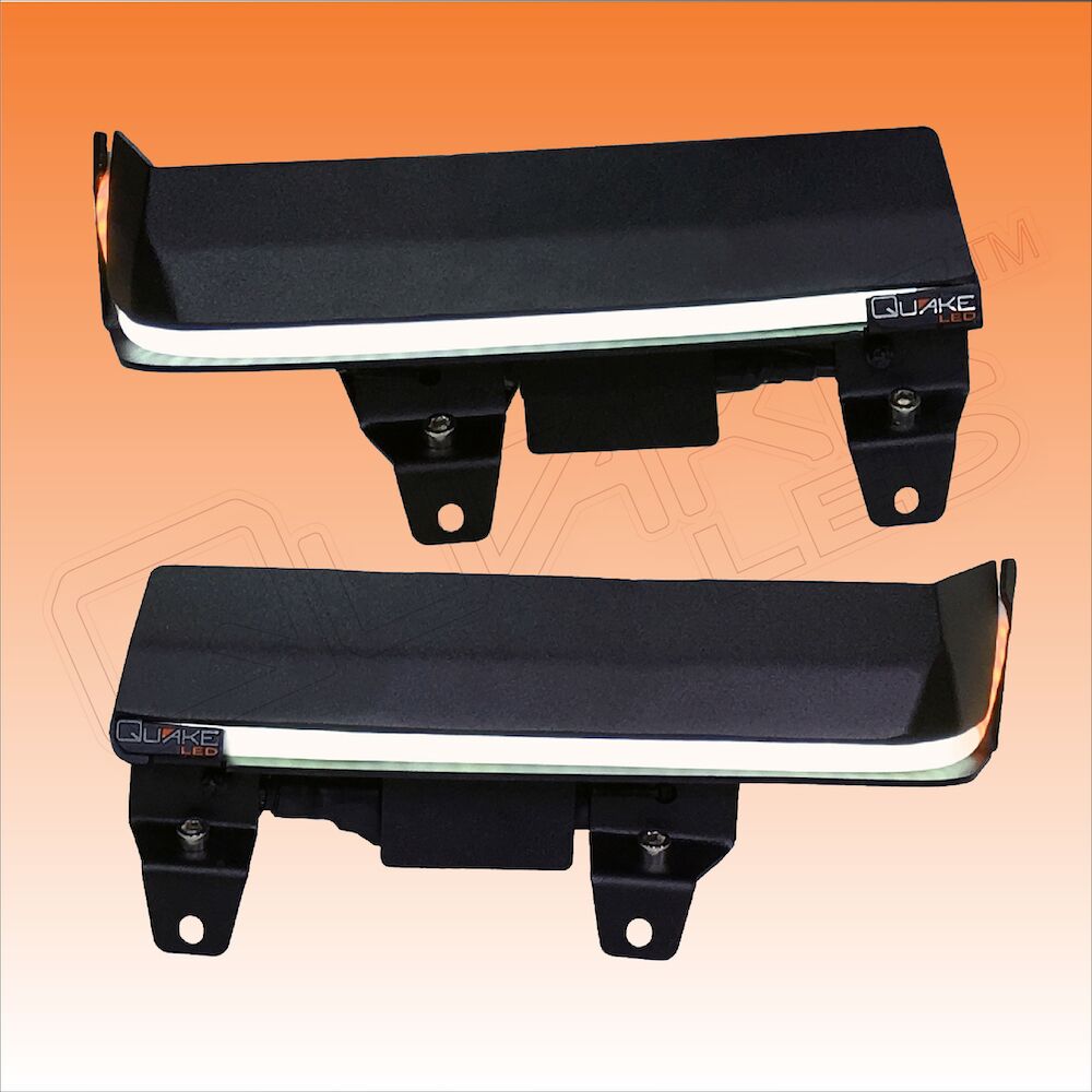 Quake LED Turn Signal Light Jeep 95 X 425 Inch Retro Fit Slim Chop Kit DRL with Sequential Switchback - QTE992
