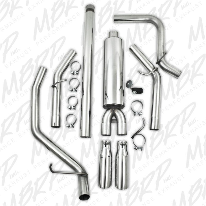 MBRP Catback MBRP 2009 Chev/GMC 1500 4.8/5.3L EC/CC (excluding 8 bed) Cat Back Dual Split Side