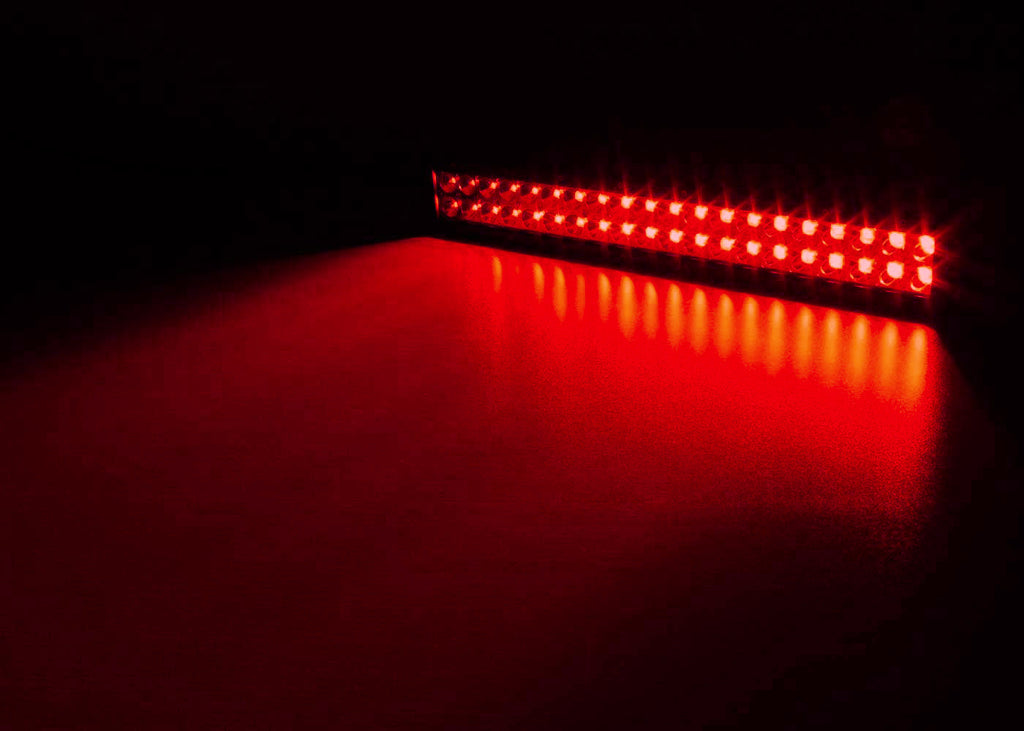 Quake LED Light Bar 22 Inch LED Light Bar Dual Row 120 Watt Combo White/Red Magma Series - QUDR006