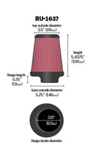 Load image into Gallery viewer, K&amp;N Engineering Air Filters - Universal Fit K&amp;N Universal Clamp-On Air Filter 3-1/4in FLG / 5-3/4in B / 3-1/2in T / 5-7/16in H