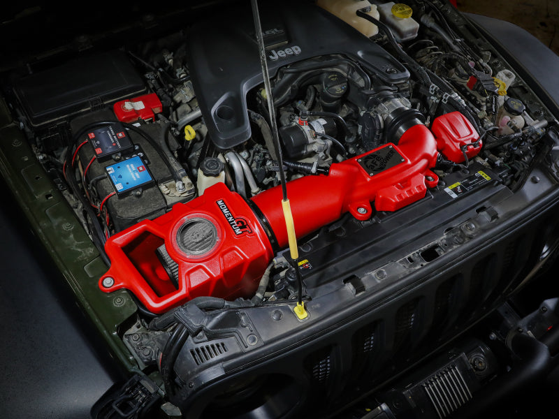 aFe Cold Air Intakes aFe Momentum GT Pro DRY S Cold Air Intake System 2018+ Jeep Wrangler (JL) V6 3.6L (Red Edition)
