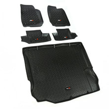 Load image into Gallery viewer, Rugged Ridge Floor Mats - Rubber Rugged Ridge Floor Liner Front/Rear/Cargo Black 2011-2018 Jeep Wrangler JK 2 Dr