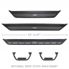 Load image into Gallery viewer, Go Rhino Side Steps Go Rhino Dominator Extreme D6 SideSteps - Tex Blk - 4in Drop Down Steps (Pair)
