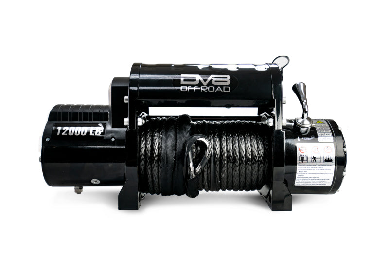 DV8 Offroad Winch Kit DV8 Offroad 12000 LB Winch w/ Synthetic Line & Wireless Remote - Black