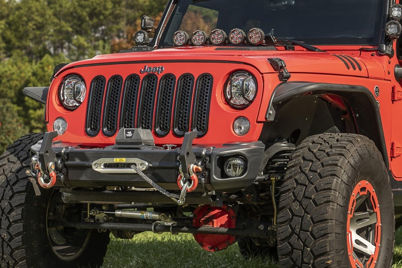 Rugged Ridge Bumpers - Steel Rugged Ridge 07-18 Jeep Wrangler JK Arcus Front Bumper Set w/Tray & Hooks