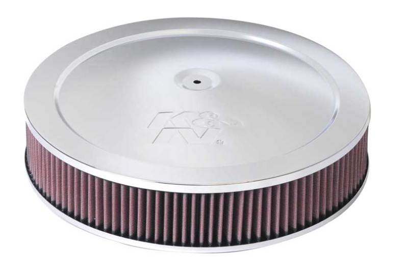 K&N Engineering Air Filters - Direct Fit K&N 14in Red Custom Air Cleaner Assembly - 5.125in ID x 14in OD x 2.75in H x 1.25in Drop Base