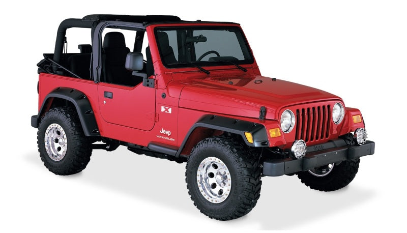 Bushwacker Fender Flares Bushwacker 97-06 Jeep TJ Pocket Style Flares 4pc - Black