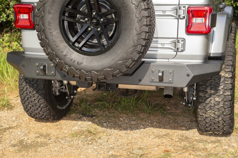 Rugged Ridge Bumpers - Steel Rugged Ridge Spartan Rear Bumper Full Width 18-20 Jeep Wrangler JL