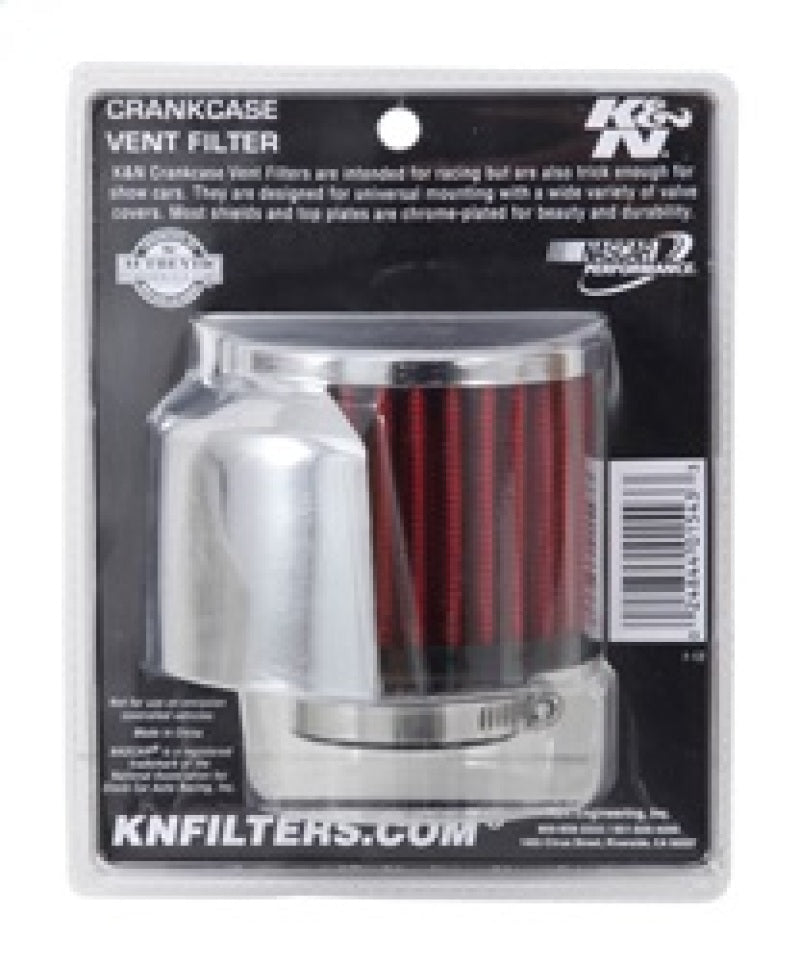 K&N Engineering Air Filters - Universal Fit K&N 1.375in Flange ID x 3in OD x 2.5in Height Clamp On Crankcase Vent Filter