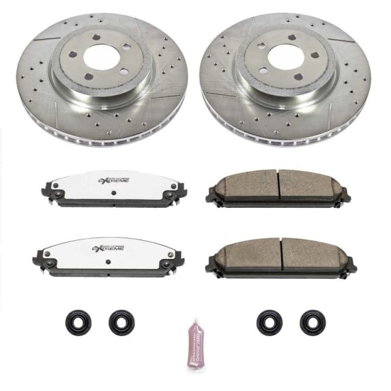 PowerStop Brake Kits - Performance D&S Power Stop 05-19 Chrysler 300 Front Z26 Street Warrior Brake Kit