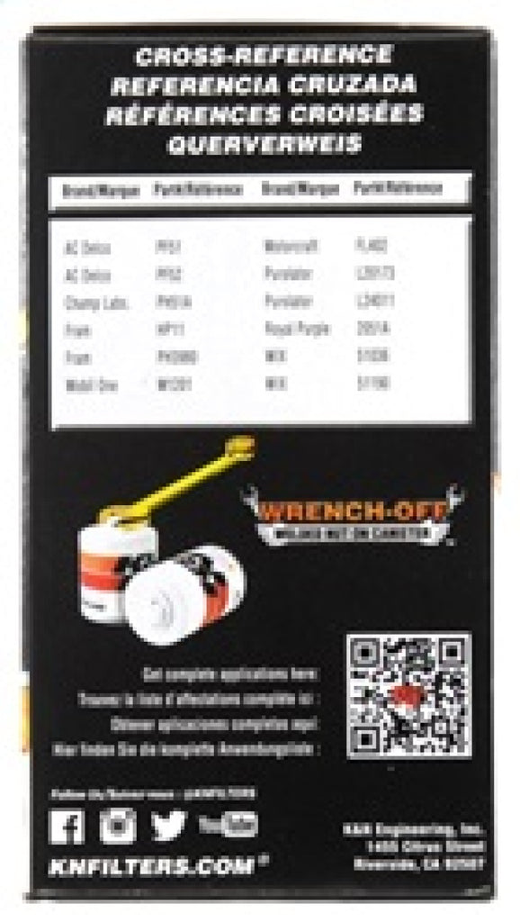 K&N Engineering Oil Filters K&N Oil Filter OIL FILTER; AUTOMOTIVE