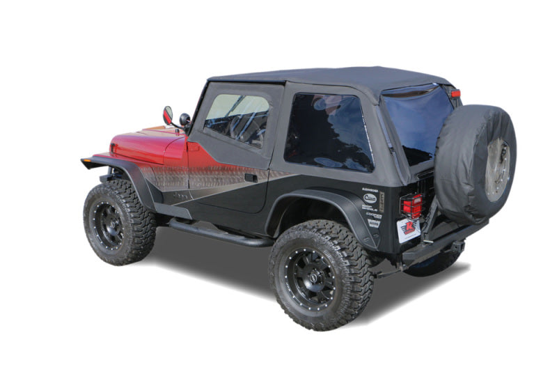 Rampage Soft Tops Rampage 1992-1995 Jeep Wrangler(YJ) Frameless Soft Top Kit - Black Diamond