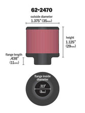 Load image into Gallery viewer, K&amp;N Engineering Air Filters - Universal Fit K&amp;N .315/.431 Flange 1 3/8 inch OD 1.5 inch H Clamp On Crankcase Vent Filter