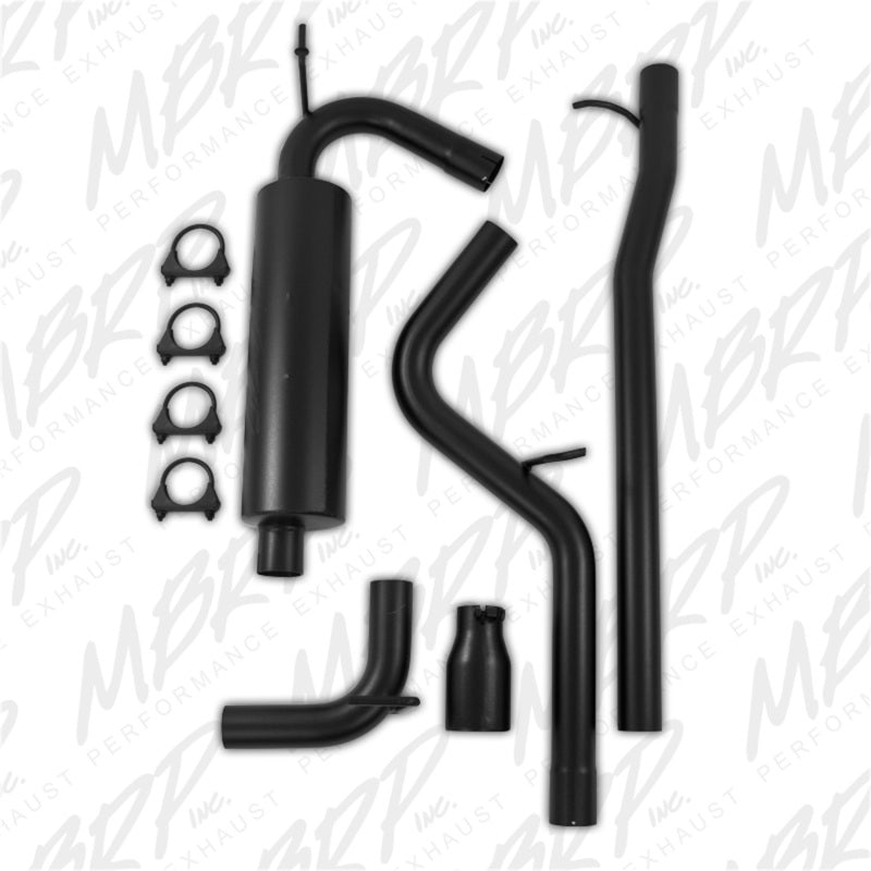 MBRP Catback MBRP 12 Jeep Wrangler/ Rubicon 3.6L Cat Back Single Rear Exit Black Exhaust
