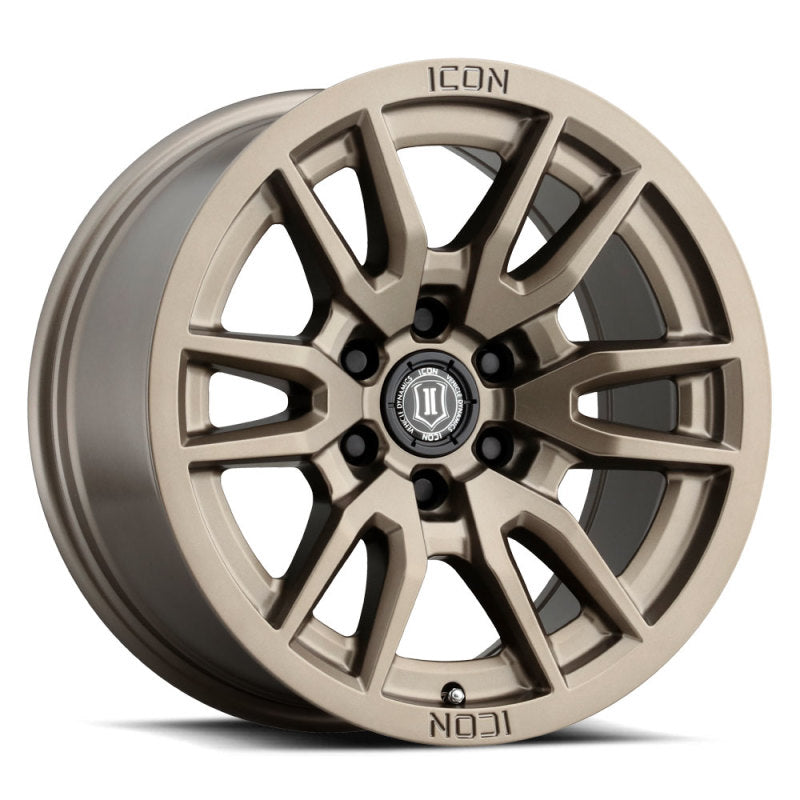 ICON Wheels - Cast ICON Vector 6 17x8.5 6x5.5 0mm Offset 4.75in BS 106.1mm Bore Bronze Wheel