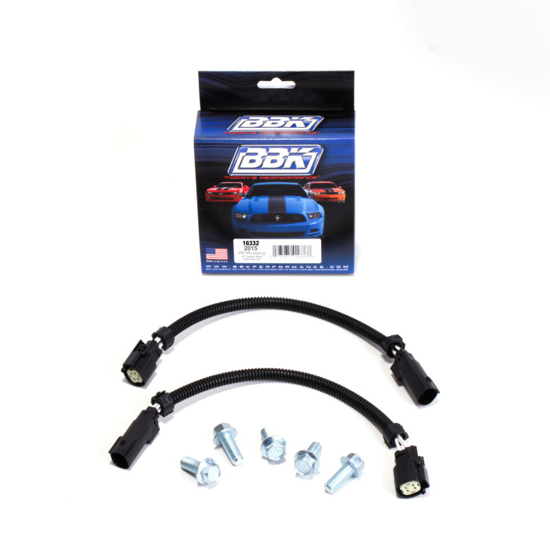 BBK Gauge Components BBK 2015 Mustang GT V6 6-Pin Front O2 Sensor Wire Harness Extensions 12 (pair) And Bolt Kit