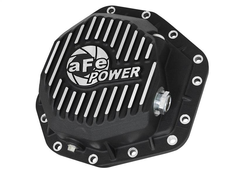 aFe Diff Covers aFe Power Pro Ser Rear Diff Cover Black w/Mach Fins 2017 Ford Diesel Trucks V8-6.7L(td) Dana M275-14