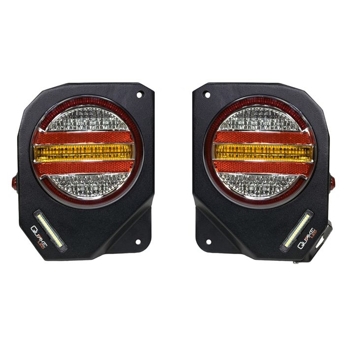 Quake LED Tail Light Metal Tek Jeep Wrangler JK Tail Light - QTE1041