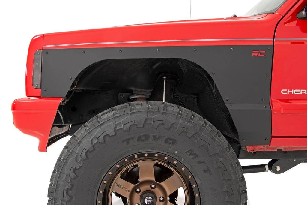 Rough Country Quarter Panel Armor Jeep Front Upper and Lower Quarter Panel Armor 84-96 Cherokee XJ Rough Country - 10577