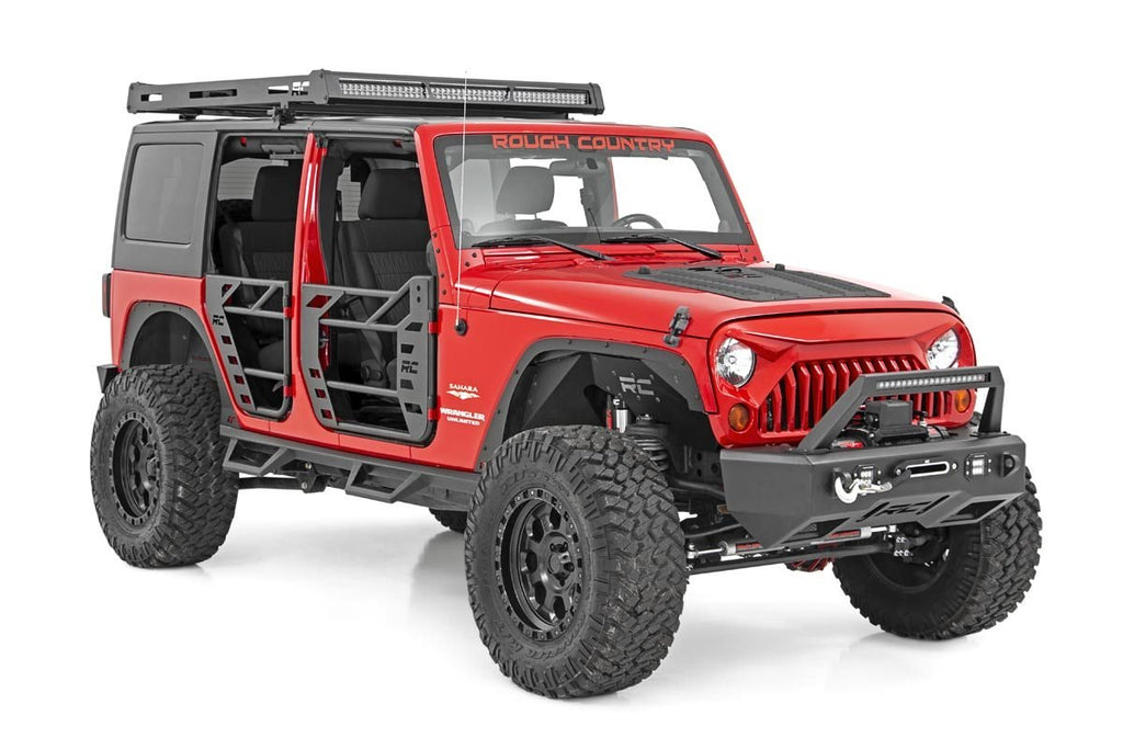Rough Country Tube Doors Jeep Rear Steel Tube Doors 07-18 Wrangler JK Rough Country - 10587