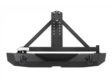 Load image into Gallery viewer, Rough Country Rear Bumpers Jeep Rock Crawler Rear HD Bumper w/Tire Carrier 07-18 Wrangler JK Rough Country - 10594A