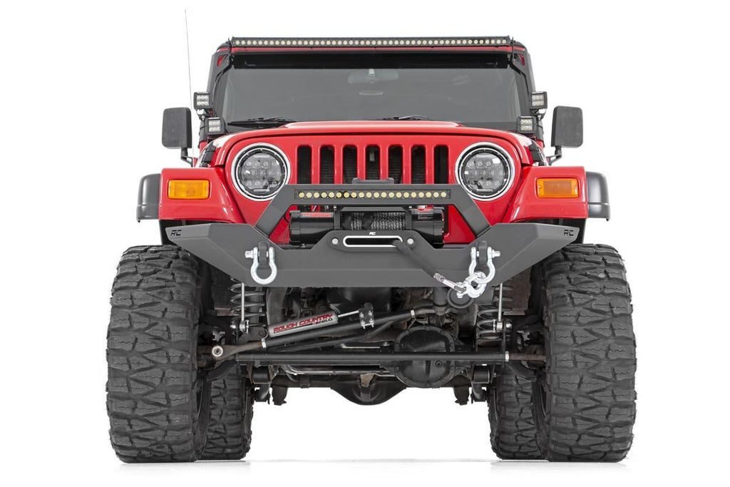 Rough Country Front Bumpers Jeep Full Width Front LED Winch Bumper 87-06 Wrangler YJ/TJ Rough Country - 10595