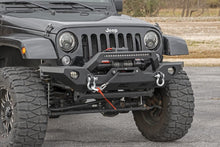 Load image into Gallery viewer, Rough Country Front Bumpers Jeep Full Width Front LED Winch Bumper JK, JL, Gladiator JT Rough Country - 10596