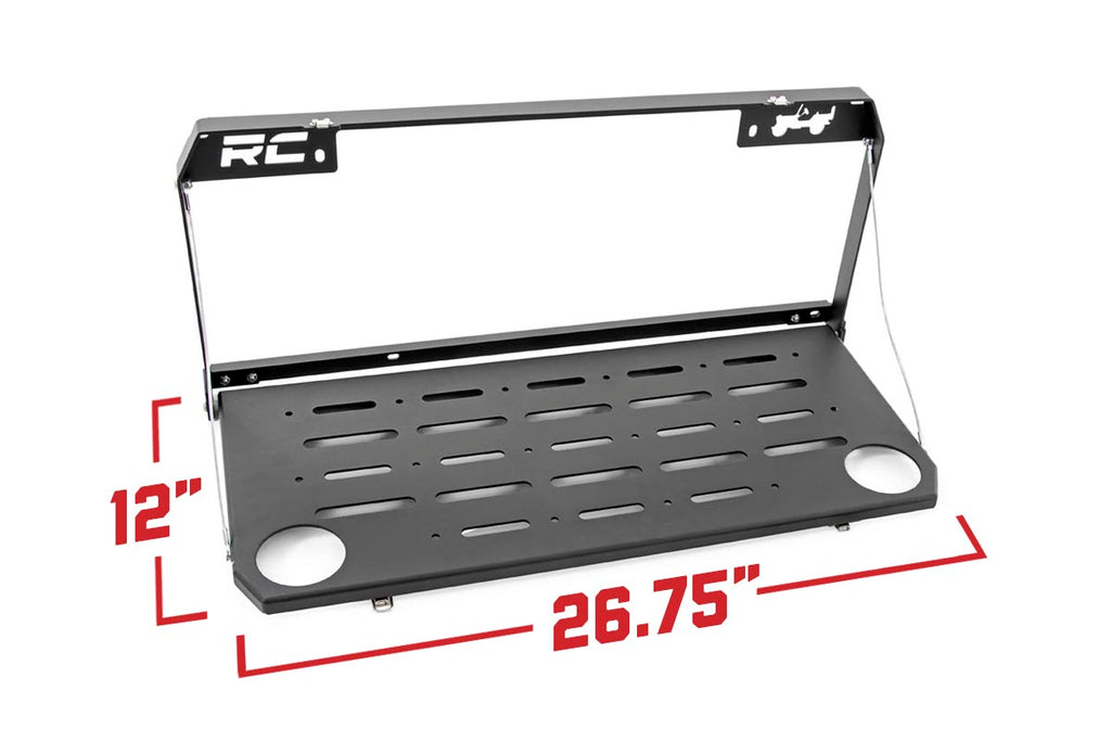 Rough Country Tailgate Table Jeep Folding Tailgate Table 18-20 Wrangler JL / JLU Rough Country - 10625