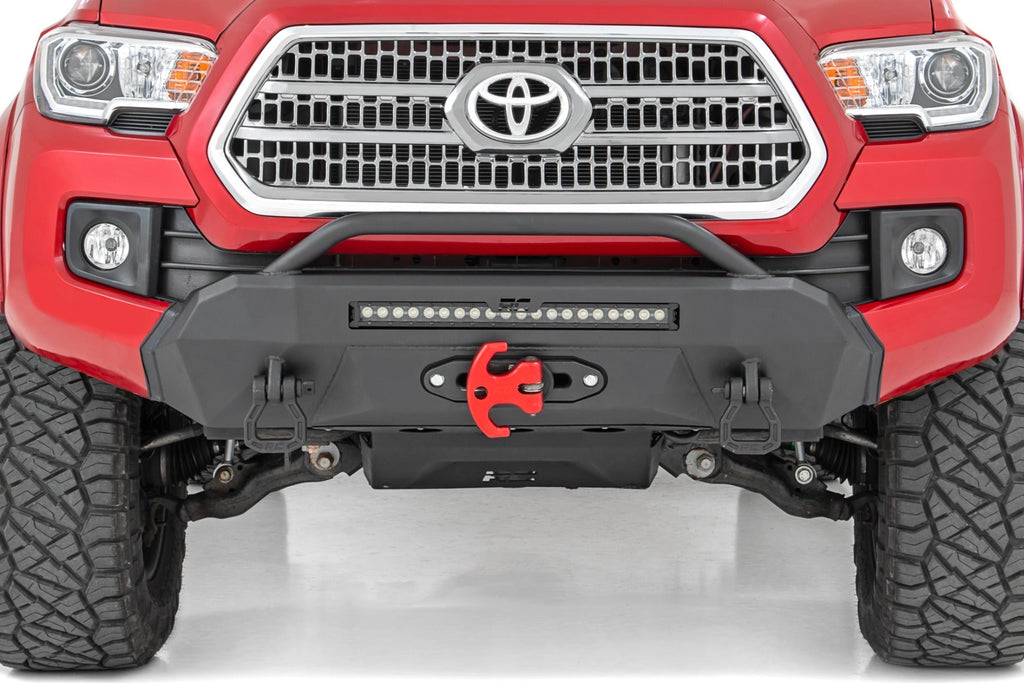 Rough Country Front Bumpers Front Bumper Hybrid with 9500-Lb Pro Series Winch and 20 Inch LED Light Bar 16-22 Toyota Tacoma 4WD Rough Country - 10720