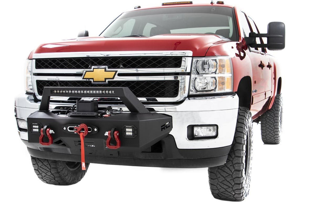 Rough Country Winch Mounting Kits EXO Winch Mount System 11-19 Chevrolet Silverado 2500/3500 Rough Country - 10764