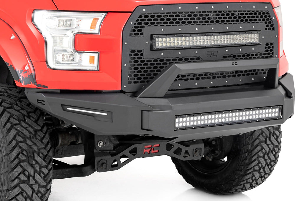 Rough Country Front Bumpers Front Modular Bumper w/Skidplate and 30 Inch LED Light Bar 15-17 Ford F-150 2WD/4WD Rough Country - 10950A