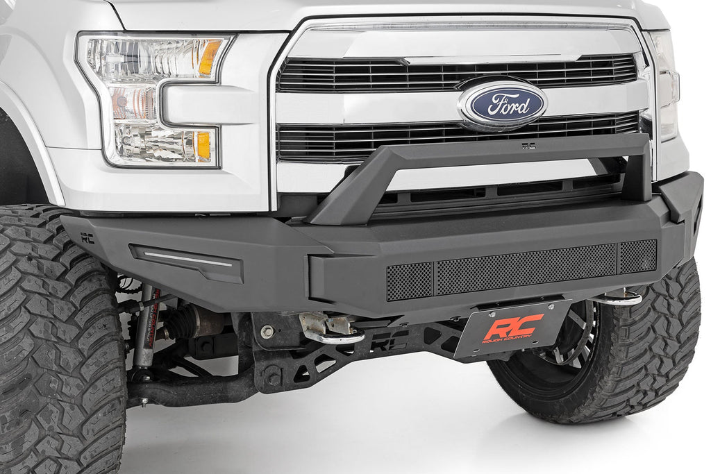 Rough Country Front Bumpers Front Modular Bumper w/Skidplate and 30 Inch LED Light Bar 15-17 Ford F-150 2WD/4WD Rough Country - 10950A