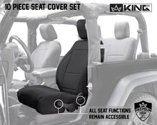 Load image into Gallery viewer, King4WD Seat Cover Jeep JK Seat Covers 10 Piece Neoprene Seat Covers Black/Black For 13-18 Wrangler JK 2 Door King 4WD - 11010101