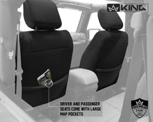 Load image into Gallery viewer, King4WD Seat Cover Jeep JK Seat Covers 10 Piece Neoprene Seat Covers Black/Black For 13-18 Wrangler JK 2 Door King 4WD - 11010101